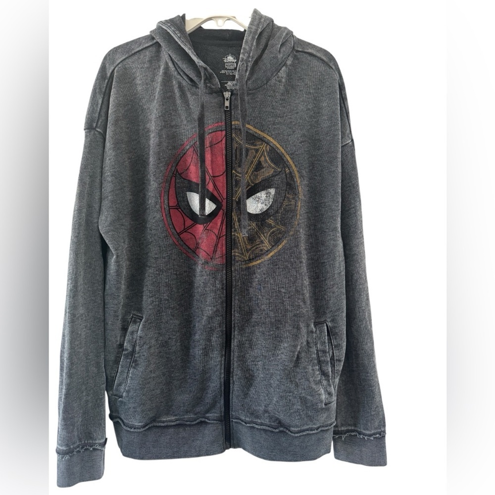Marvel Spider-Man: No Way Home Dual Mask Vintage Zip Hoodie Size Medium